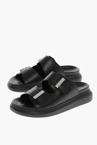 2 Bouckle Leather Sliders