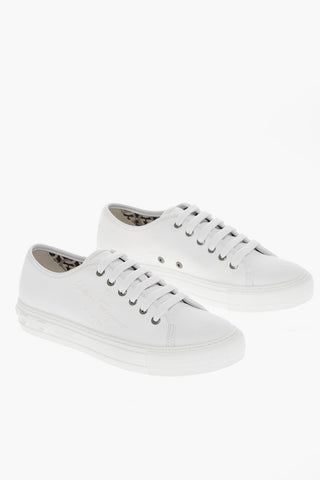 Embossed Logo Canvas MEDITERR ECO Lace-up Sneakers