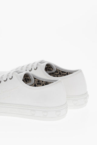 Embossed Logo Canvas MEDITERR ECO Lace-up Sneakers