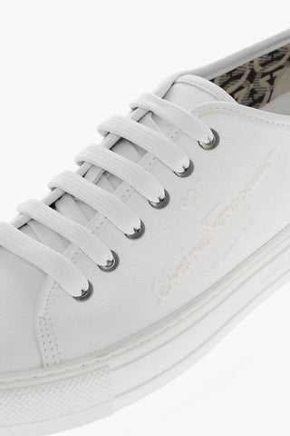 Embossed Logo Canvas MEDITERR ECO Lace-up Sneakers