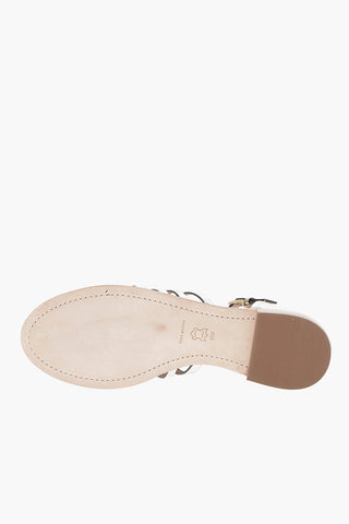 Lamè Cracked Leather Fisherman Sandals