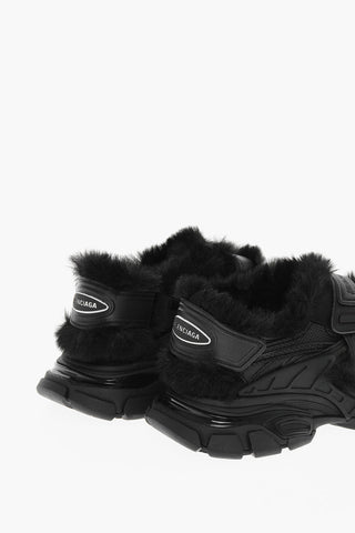 Sandali con Chiusura in Velcro e Interno in Eco-pelliccia