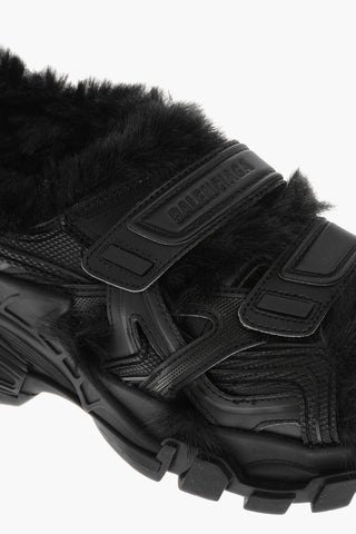 Sandali con Chiusura in Velcro e Interno in Eco-pelliccia