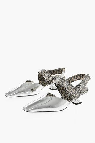Pumps SAGAR con Chiusura in Velcro e Punta Squadrata 5cm