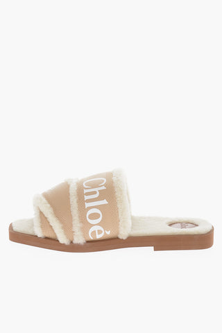Printed Logo Shearling WOODY SL Slippers
