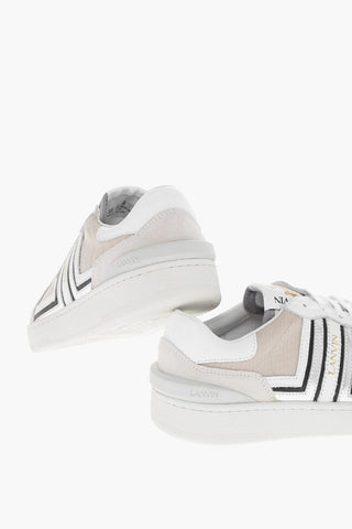 Leather CLAY Sneakers with Suede Details