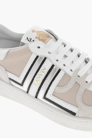 Leather CLAY Sneakers with Suede Details