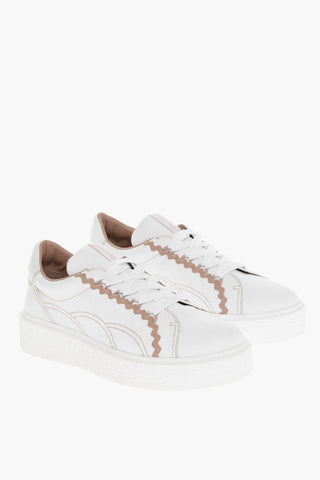 SEE BY Leather SUPER TICA Sneakers with Embroidered Contrasting Details