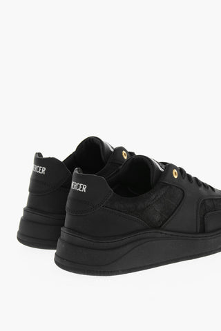 Low-top Sneakers with Croco Printed Suede Details