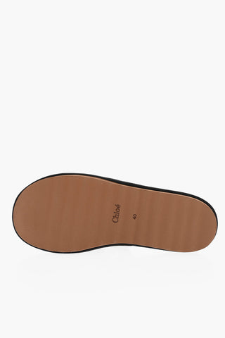 Textured Leather WOODY Sippers with Logoed Ribbon Details