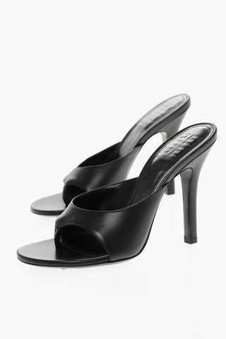 Leather LOOK BOOK Thong Mules with Stiletto Heel 10,5cm