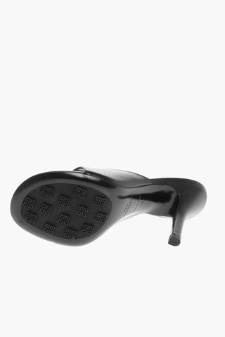 Leather LOOK BOOK Thong Mules with Stiletto Heel 10,5cm