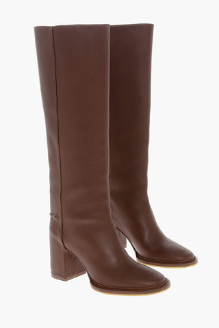 Squared Heel Nappa Knee-length EDIT Boots 9cm