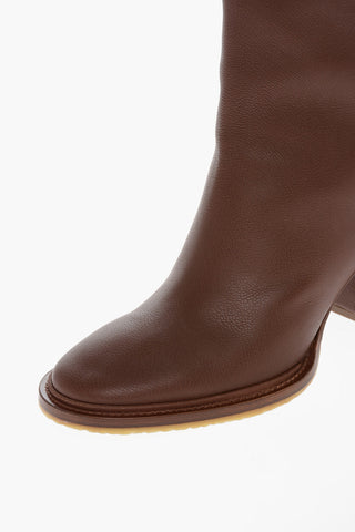 Squared Heel Nappa Knee-length EDIT Boots 9cm