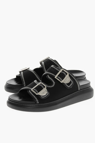 Contrasting Stitchings 2 Bouckle Sliders with Embossed Logo