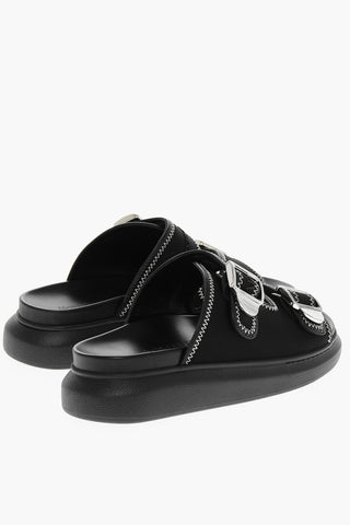 Contrasting Stitchings 2 Bouckle Sliders with Embossed Logo