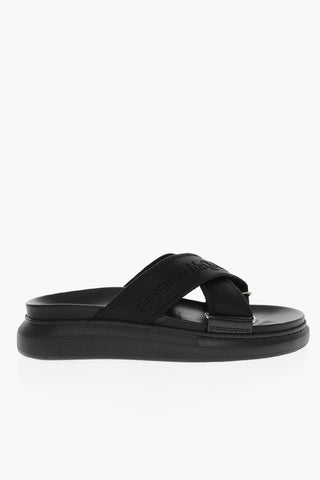 Criss Cross Sliders with Embroidered Logo