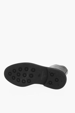 Stivaletti in Pelle Martellata con Zip Interna