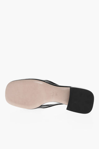 Patent Leather Slingback Penny Loafers