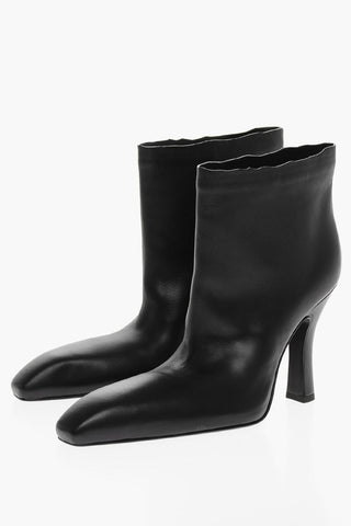 Squared Toe FALKON Leather Booties 10cm