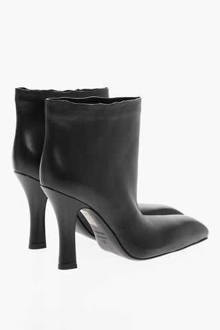 Squared Toe FALKON Leather Booties 10cm
