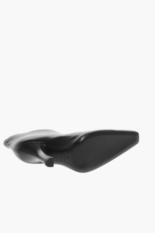 Squared Toe FALKON Leather Booties 10cm