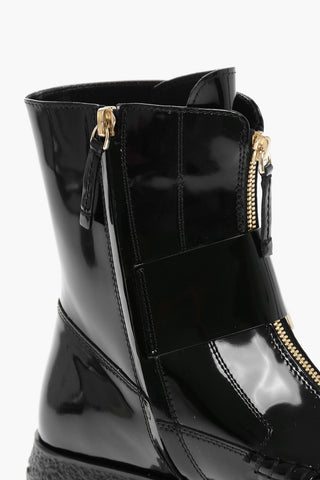 Patent Leather RANGERS Platform Booties with Maxi Buckle