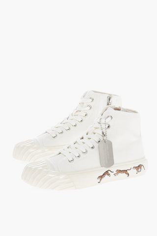 Canvas TIGER High-top Sneakers with Inner Zip