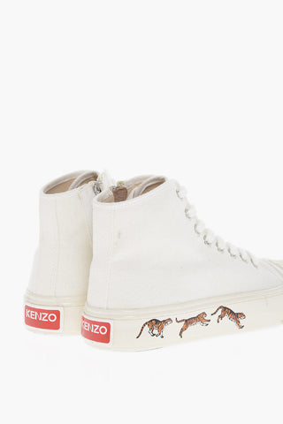 Canvas TIGER High-top Sneakers with Inner Zip