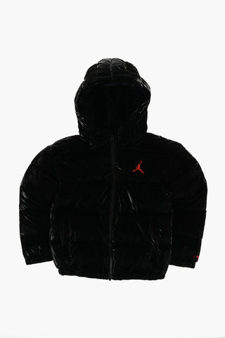 AIR JORDAN Padded Jacket with Hood and Embroidered Logo