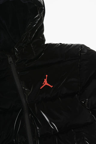 AIR JORDAN Padded Jacket with Hood and Embroidered Logo