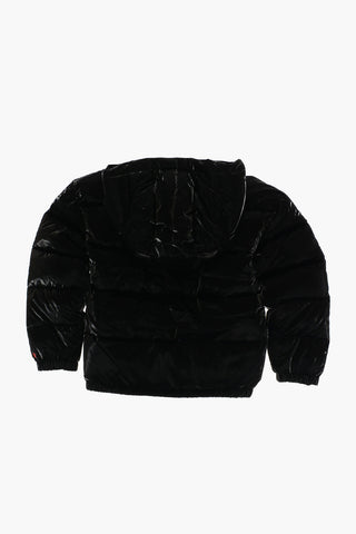 AIR JORDAN Padded Jacket with Hood and Embroidered Logo