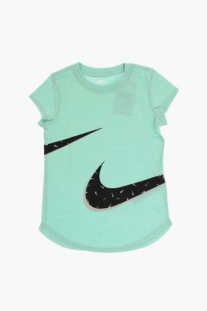 Unifarbenes T-Shirt mit aufgedrucktem Logo