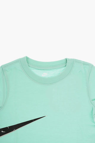 T-Shirt in Tinta Unita con Logo Stampato