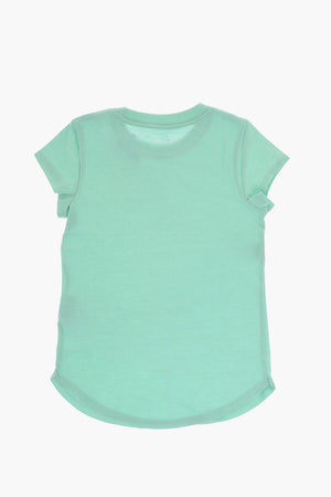 Unifarbenes T-Shirt mit aufgedrucktem Logo