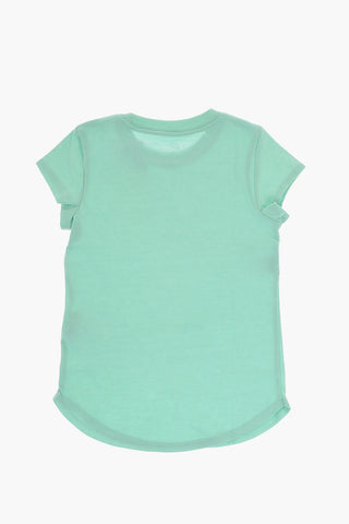 T-Shirt in Tinta Unita con Logo Stampato