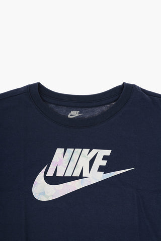 Boxy Fit Crewneck T-Shirt with Printed Logo