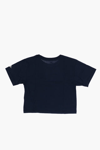 Boxy Fit Crewneck T-Shirt with Printed Logo