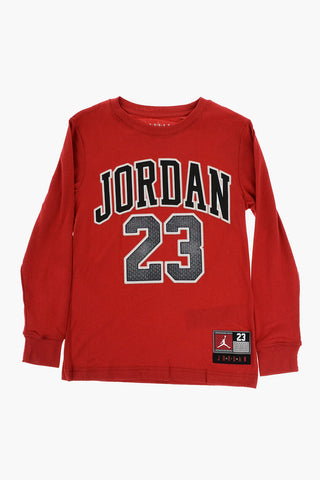AIR JORDAN Long Sleeve T-Shirt with Embossed Logo