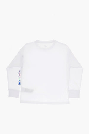 Bedrucktes Rundhals-Langarm-T-Shirt