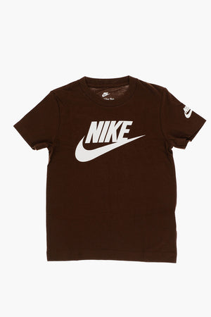 Rundhals-T-Shirt FUTURA EVERGREEN in Uni mit Kontrastlogo
