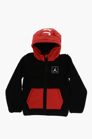 AIR JORDAN Two-Tone Sherpa Jacket with Hood