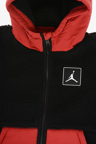 AIR JORDAN Two-Tone Sherpa Jacket with Hood