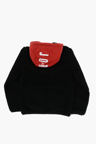 AIR JORDAN Two-Tone Sherpa Jacket with Hood