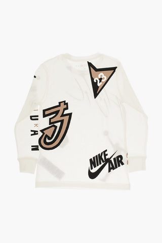 AIR JORDAN Long-sleeved Printed Crew-neck T-Shirt