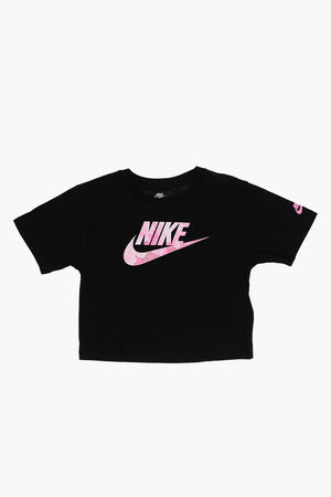 Boxy Fit Crewneck T-Shirt with Printed Logo