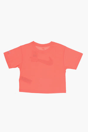 Rundhals-T-Shirt in Uni mit Lurex-Logo