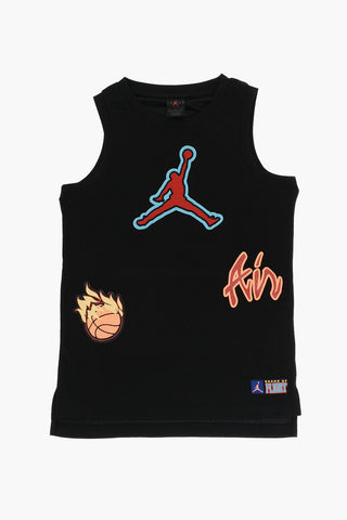 AIR JORDAN 프린트 라운드넥 슬리브리스