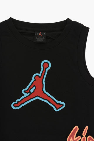AIR JORDAN 프린트 라운드넥 슬리브리스
