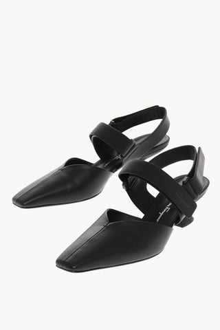 Spool Heel SAGAR Leather Slingbacks 4cm